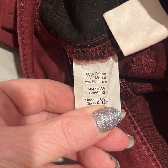 MADEWELL SKINNY SKINNY - SIZE 27- MAROON JEANS -VGUC - Picture 7 of 8